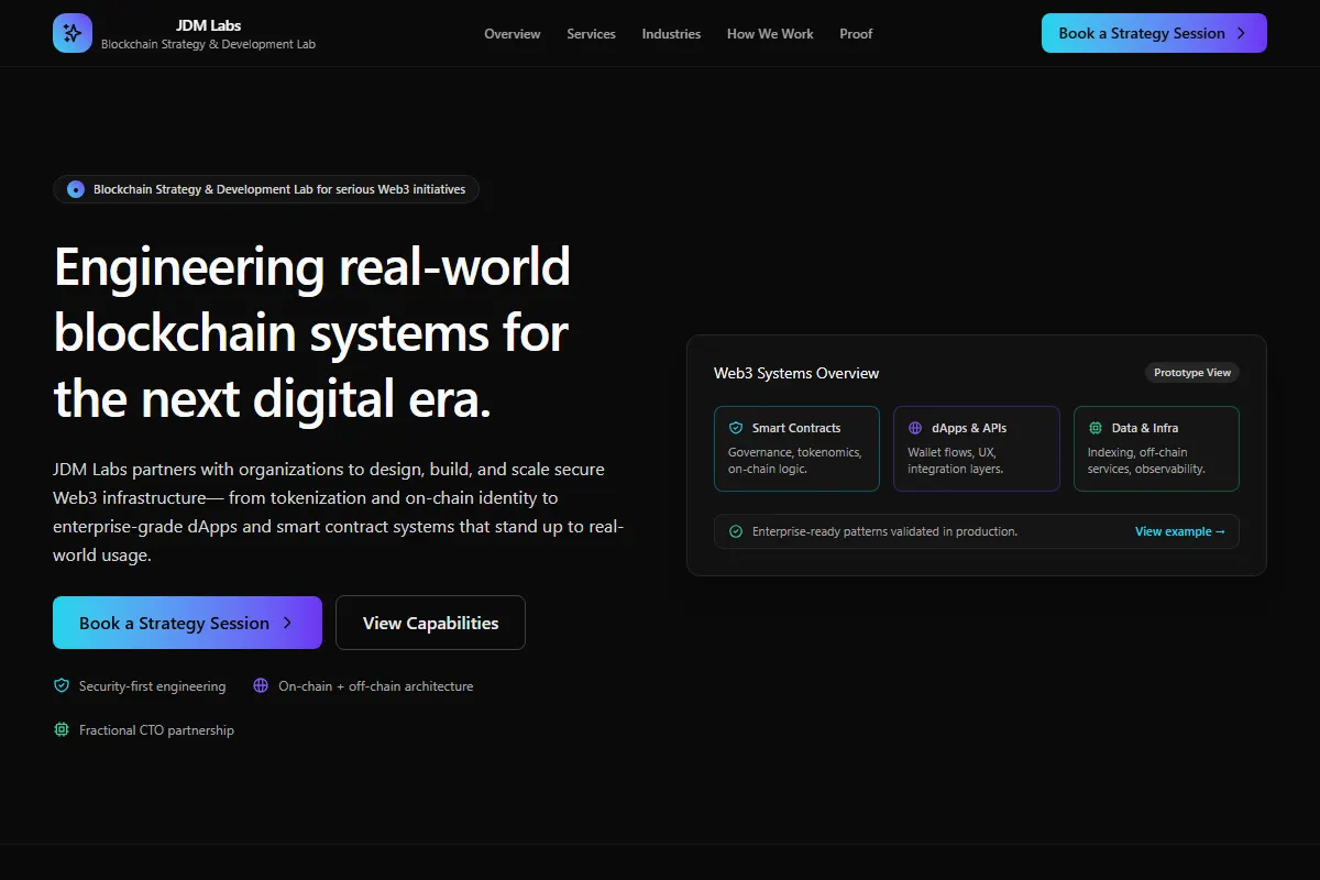 JDM Labs — Blockchain & Web3